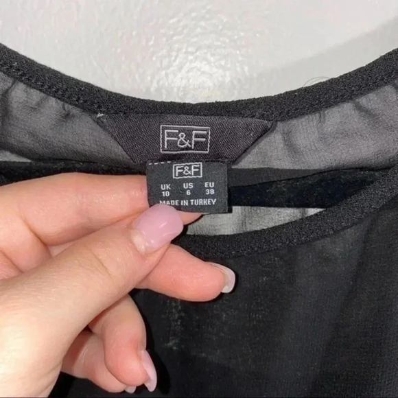F&F black mesh top dress short 6 - Picture 6 of 6